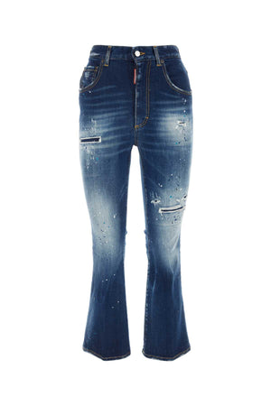 DSQUARED Stretch Denim Jeans for Women - Timeless Blue Fit