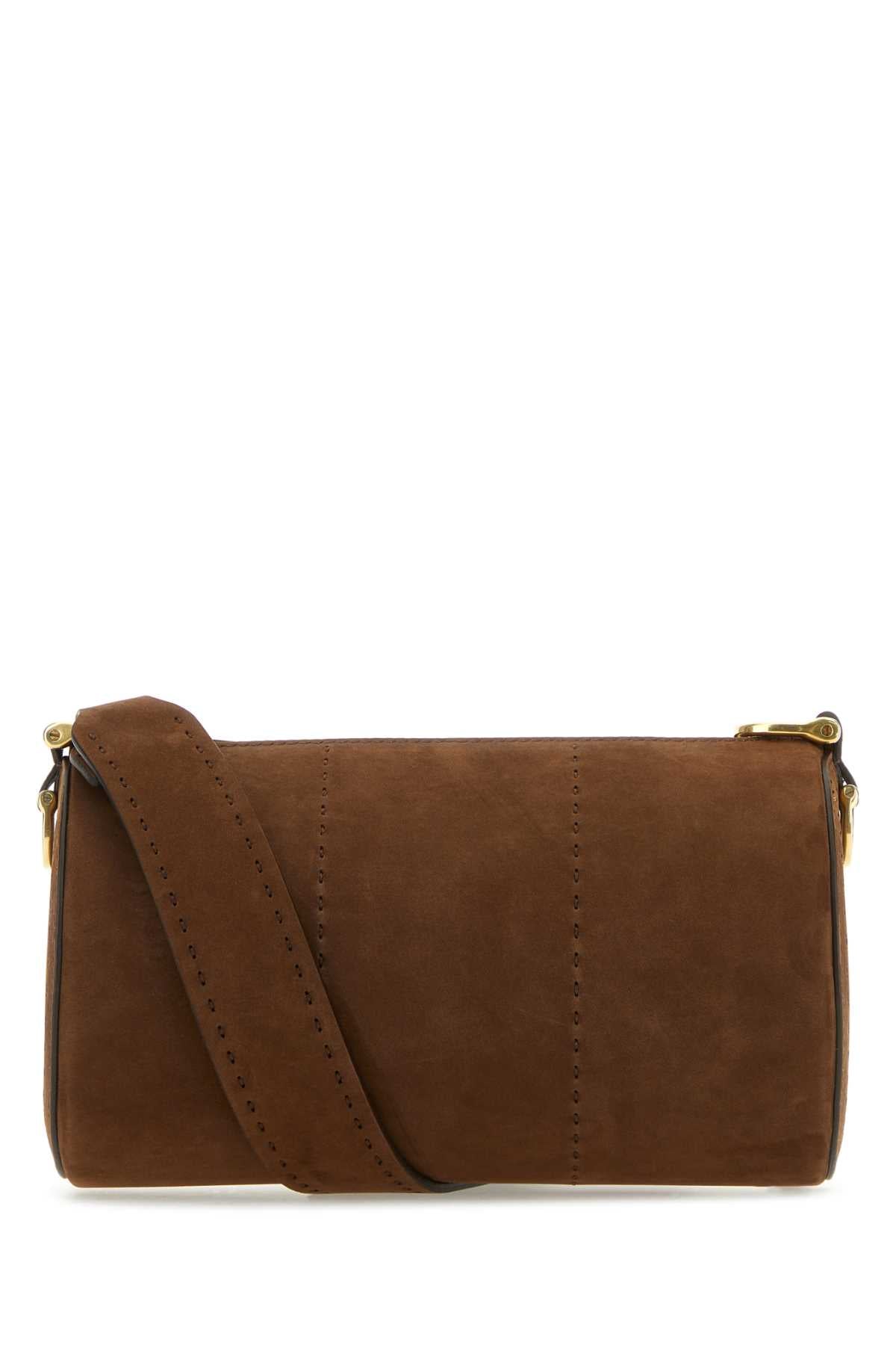 MAX MARA Mini Brown Leather Crossbody Handbag