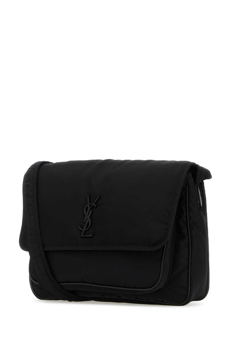 SAINT LAURENT Mini Black Nylon Crossbody Handbag