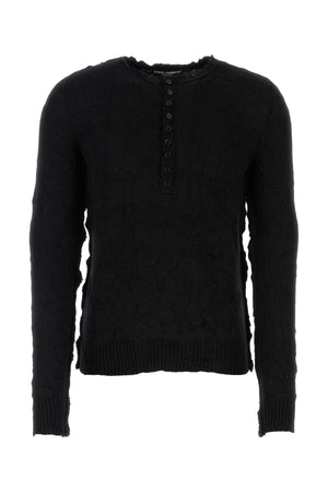 DOLCE & GABBANA Black Wool Blend Sweater for Men - Stylish & Versatile