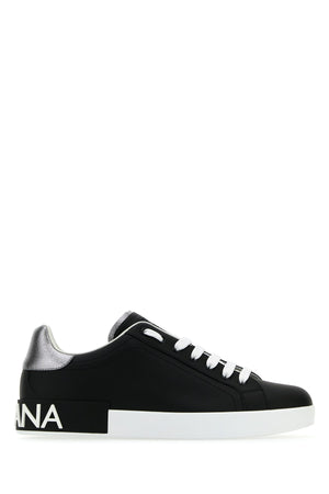 DOLCE & GABBANA Men's Classic Nappa Leather Portofino Sneakers