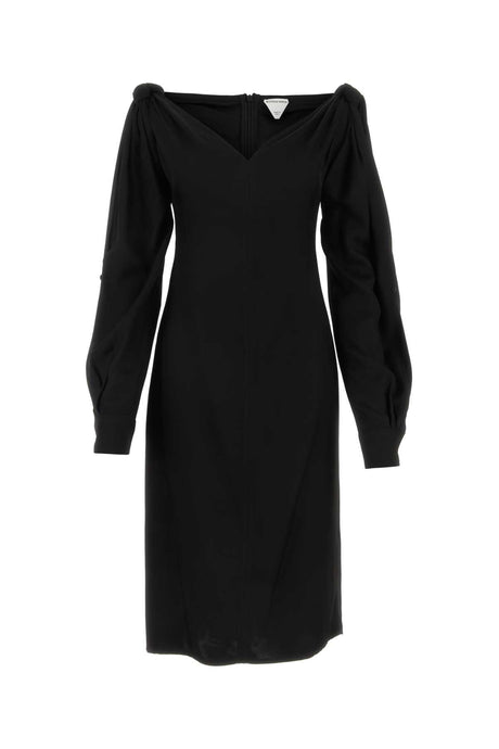 BOTTEGA VENETA Elegant Black Dress - Viscose, 23W Collection