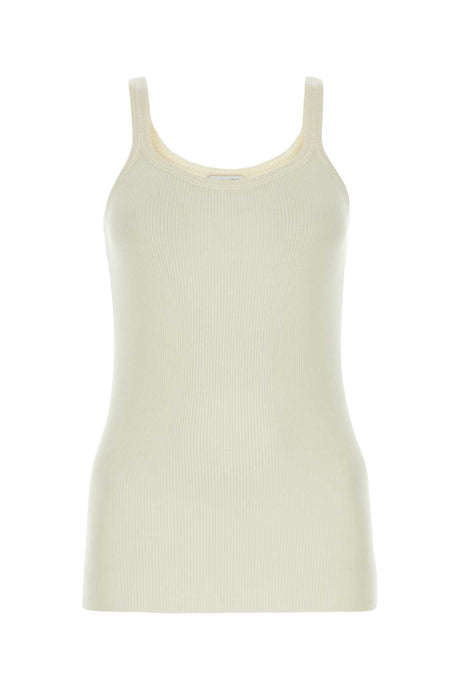 BOTTEGA VENETA Ivory Wool Tank Top for Women - A Seasonal Essential