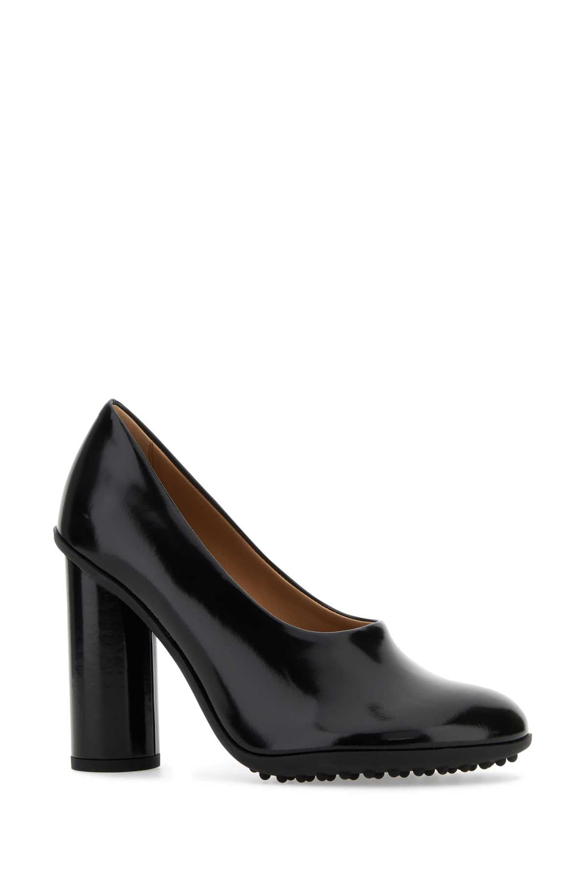 BOTTEGA VENETA Black Leather Atomic Heeled Pumps - 9 cm