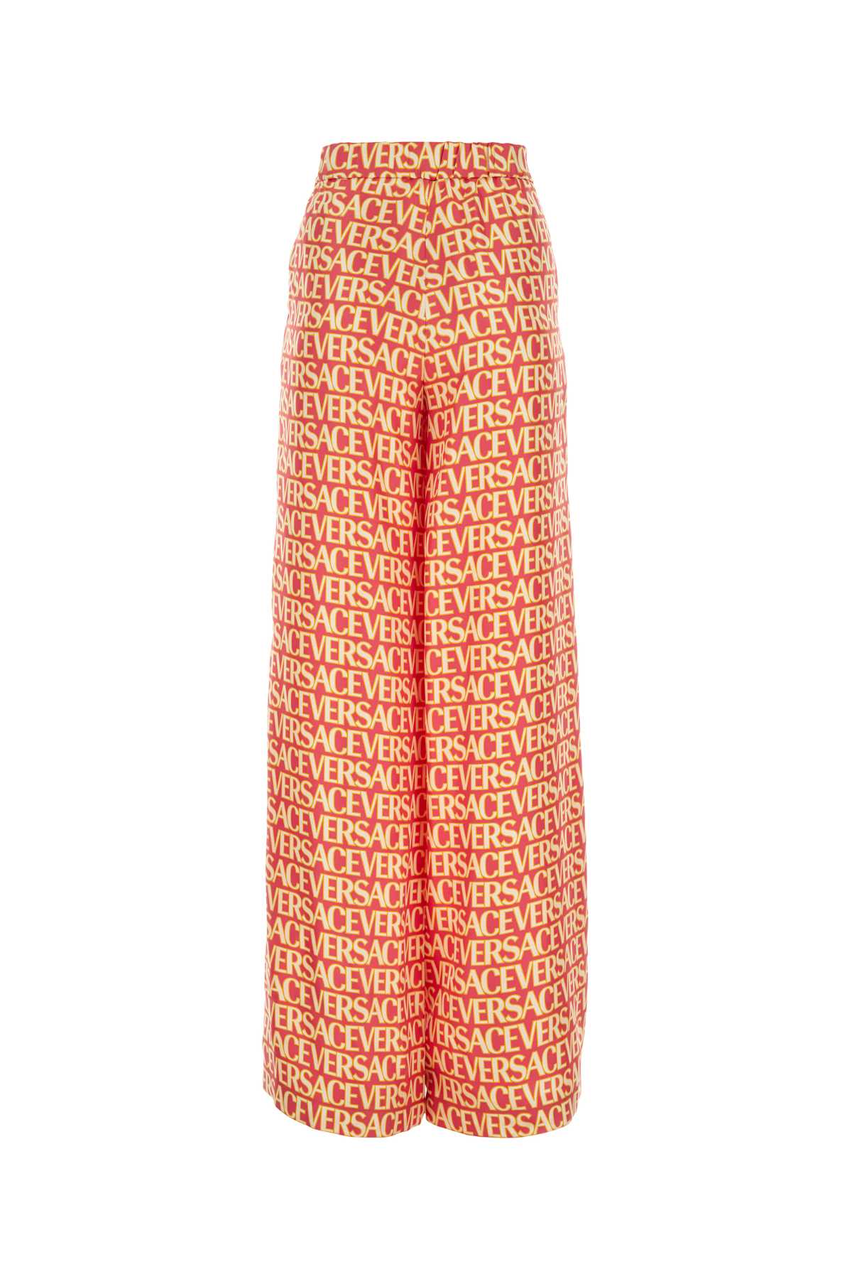 VERSACE Silk Printed Wide-Leg Pants for Women