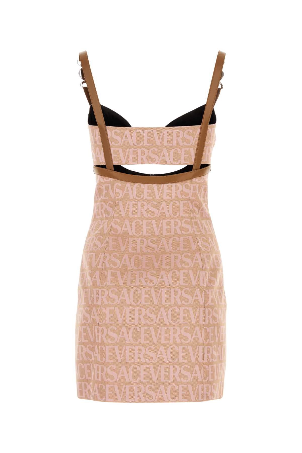 VERSACE Embroidered Polyester Blend Mini Dress for Women