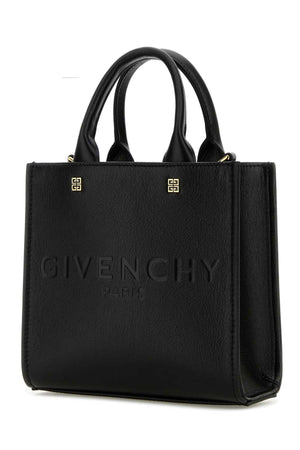 GIVENCHY Chic Black Leather Mini G-Tote Handbag