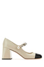 MIU MIU Elegant Sand Leather Pumps with 6.5 cm Heel