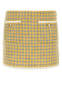 MIU MIU Chic Two-Tone Bouclé Mini Skirt