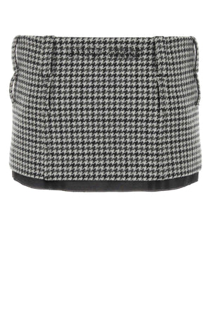 MIU MIU Embroidered Wool Mini Skirt