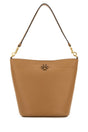 TORY BURCH Camel Leather McGraw Bucket Handbag - 21 cm width