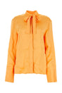 JIL SANDER Satin Orange Button-Up Shirt for Women