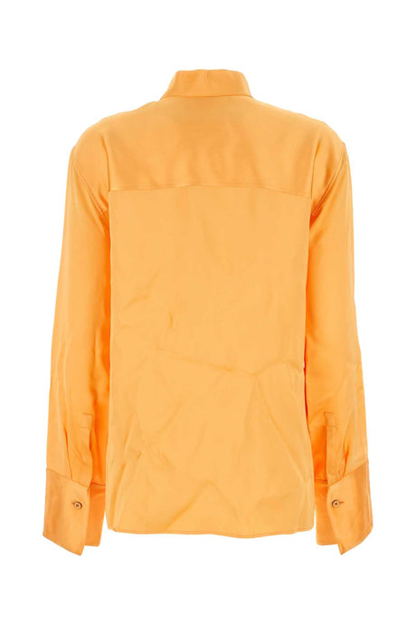 JIL SANDER Satin Orange Button-Up Shirt for Women