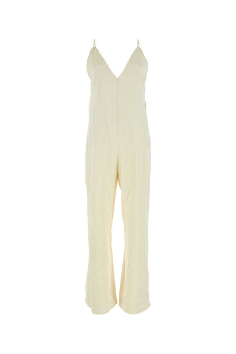 JIL SANDER Ivory Satin Jumpsuit