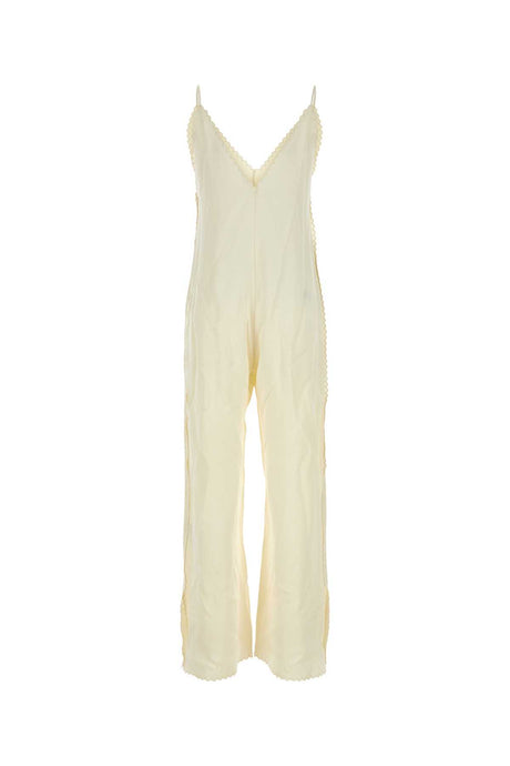 JIL SANDER Ivory Satin Jumpsuit