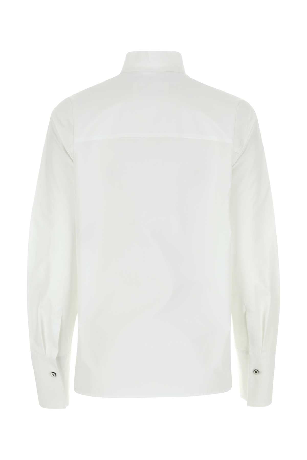 JIL SANDER Essential White Poplin Shirt for Women