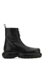 JIL SANDER Chic Black Leather Ankle Boots for Women