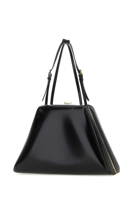 PRADA Sleek Black Leather Handbag - 34 cm x 19 cm x 8 cm