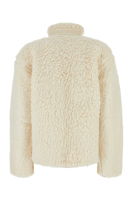 JIL SANDER Ivory Teddy Fabric Sweatshirt for Women