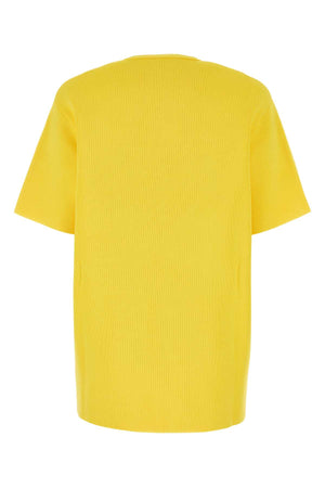 JIL SANDER Chic Yellow Viscose Blend T-Shirt