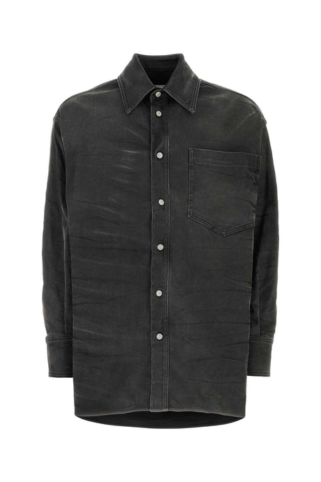 MM6 MAISON MARGIELA Oversized Black Stretch Denim Shirt - 23W Edition