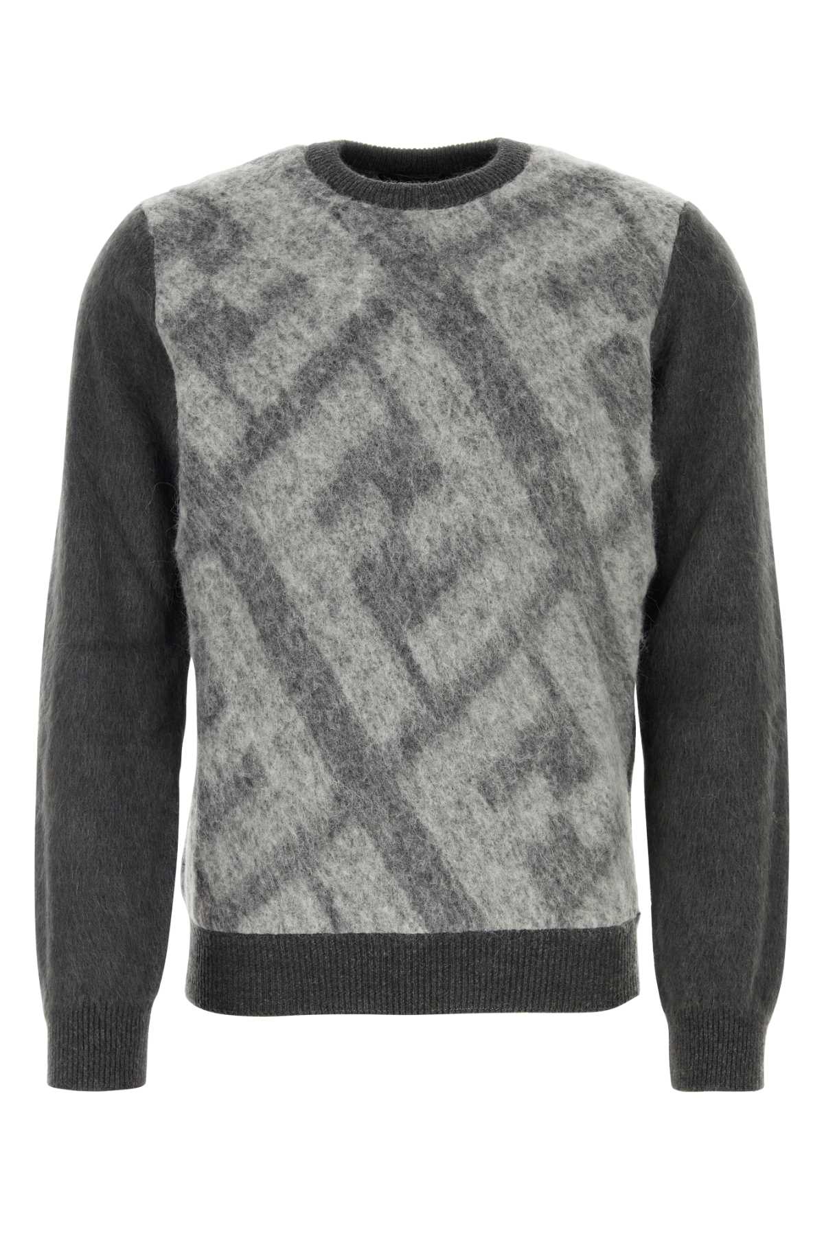 FENDI Embroidered Wool Blend Sweater for Men