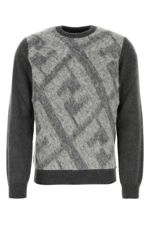 FENDI Embroidered Wool Blend Sweater for Men