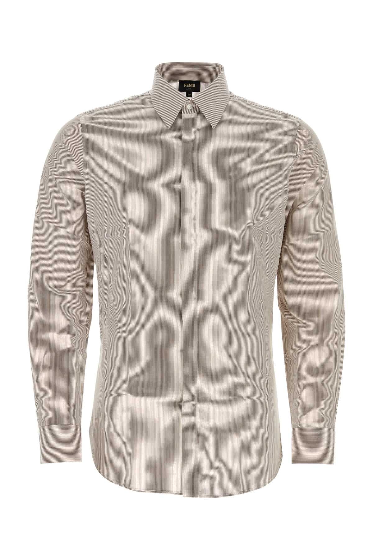 FENDI Stylish Printed Poplin Shirt for Men