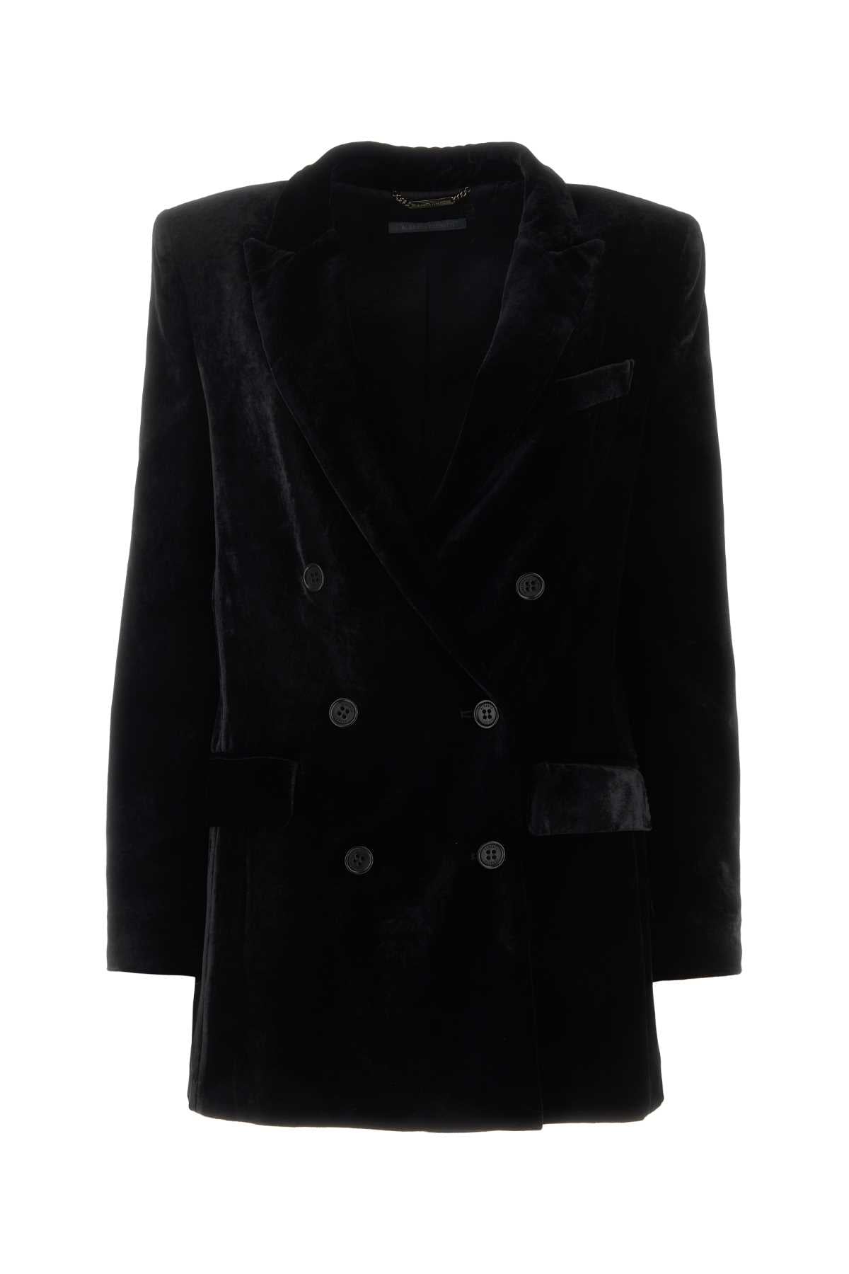 ALBERTA FERRETTI Elegant Black Velvet Blazer for Women