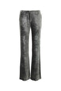 ALBERTA FERRETTI Silver Velvet Wide-Leg Pants