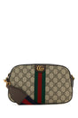 GUCCI Mini GG Supreme Fabric and Leather Crossbody Handbag