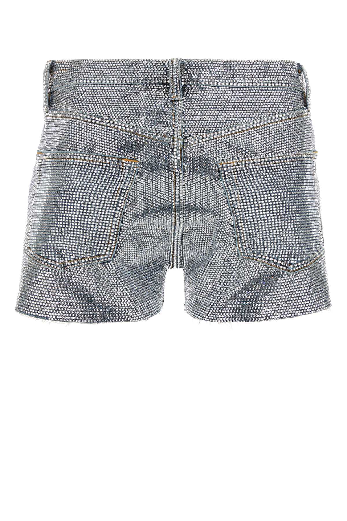 MAISON MARGIELA Embellished Denim Mini Shorts