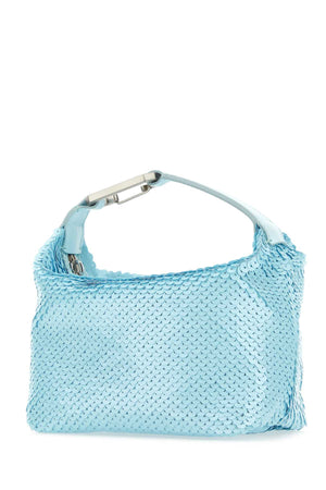 EERA Mini Pastel Light-Blue Sequins Moonbag Handbag - Perfect for Any Occasion