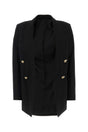 LANVIN Classic Black Wool Blazer for Women - Size 10