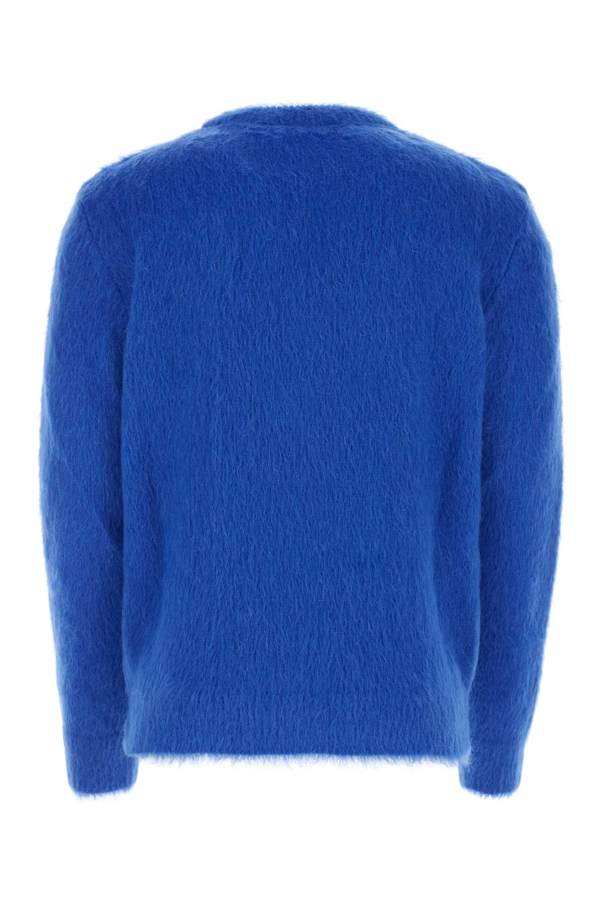 BALMAIN Electric Blue Wool Blend Sweater for Men