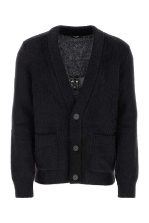 BALMAIN Black Mohair Blend Cardigan