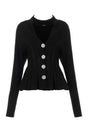 BALMAIN Chic Black Viscose Blend Cardigan for Women