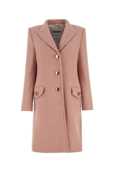 MOSCHINO Chic Powder Pink Wool Blend Jacket for Women