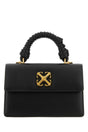 OFF WHITE Chic Mini Leather Handbag - Modern Black Jitney Design