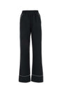 OFF WHITE Silk Blend Black Pants for Women