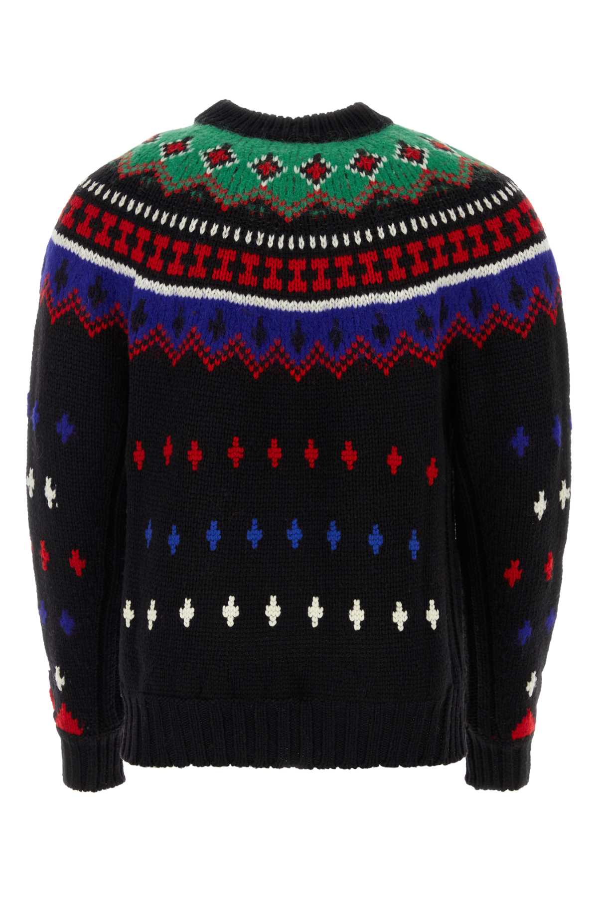 MONCLER GRENOBLE Embroidered Wool Blend Tricot Sweater for Men