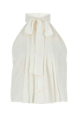 PRADA Silk Top for Women - Elegant White Design