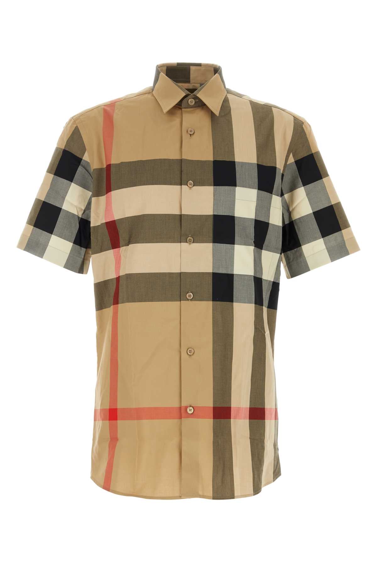 BURBERRY Embroidered Poplin Shirt for Men - 24W