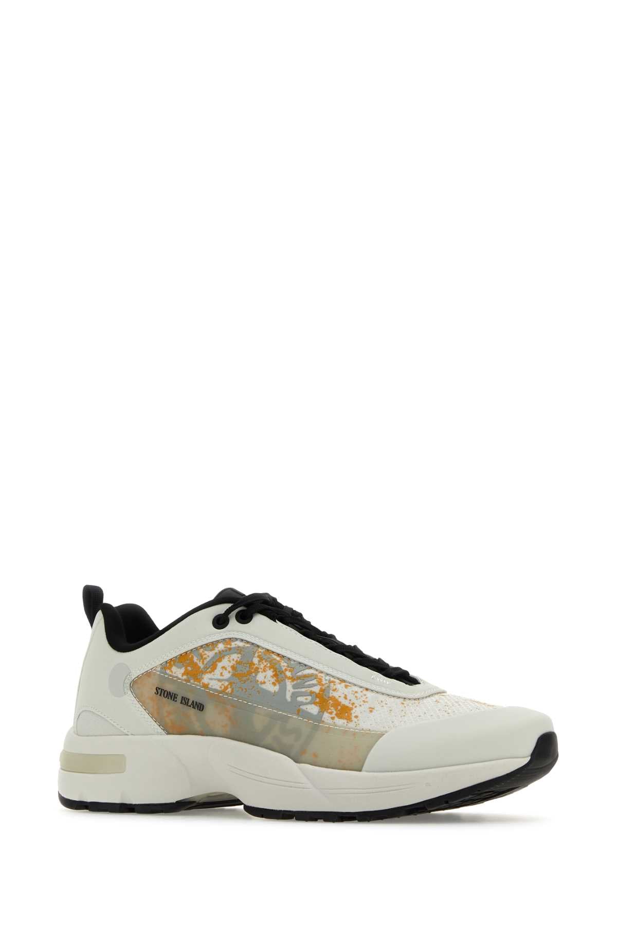 STONE ISLAND Ivory Fabric and Rubber Sneakers for Men