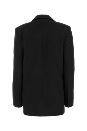 OFF WHITE Oversize Black Drill Blazer for Women