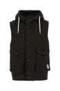 EMPORIO ARMANI Classic Black Cotton Blend Vest for Men