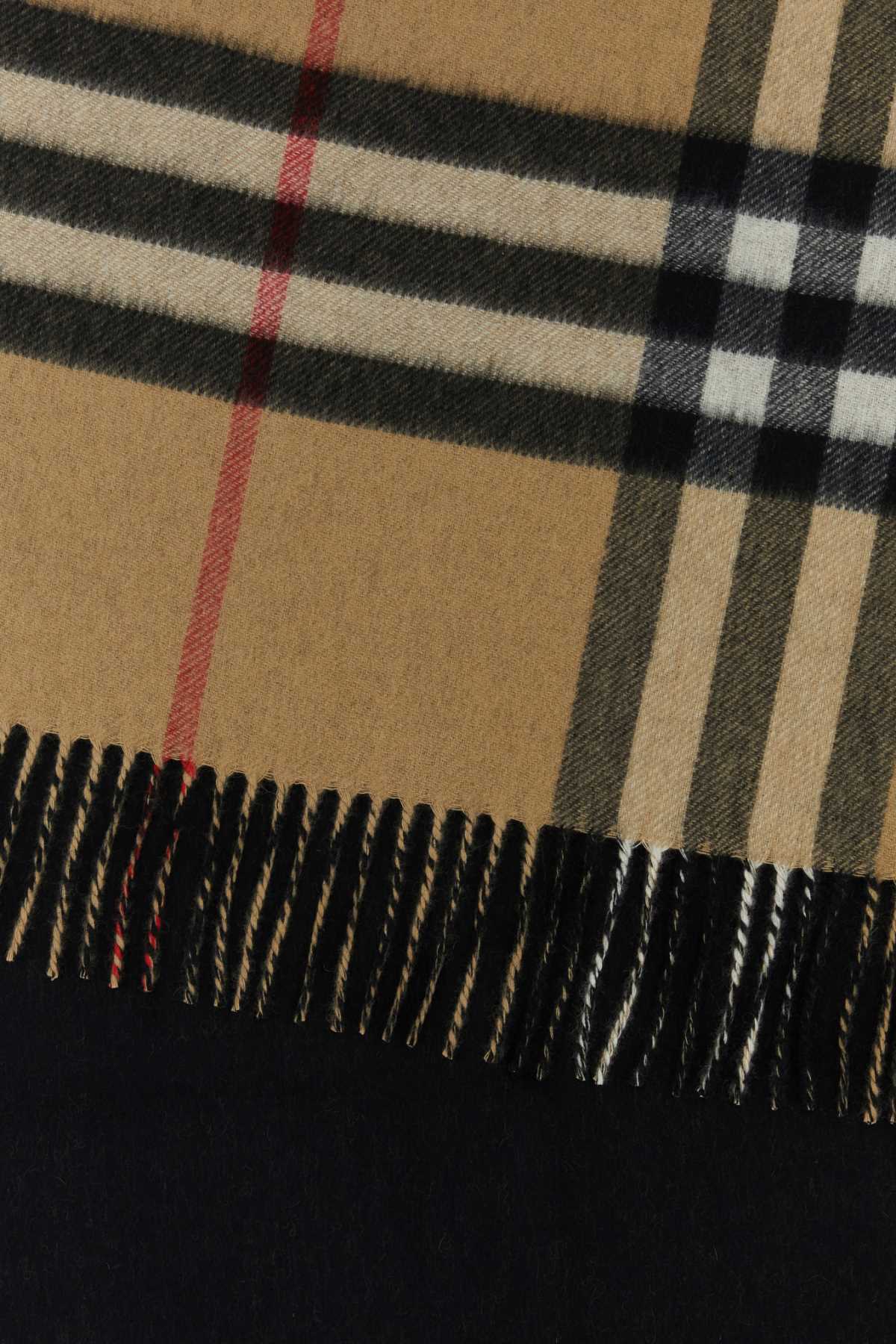 BURBERRY Embroidered Cashmere Scarf - 210 cm x 50 cm