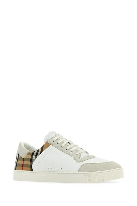 BURBERRY Multicolor Suede and Leather Sneakers