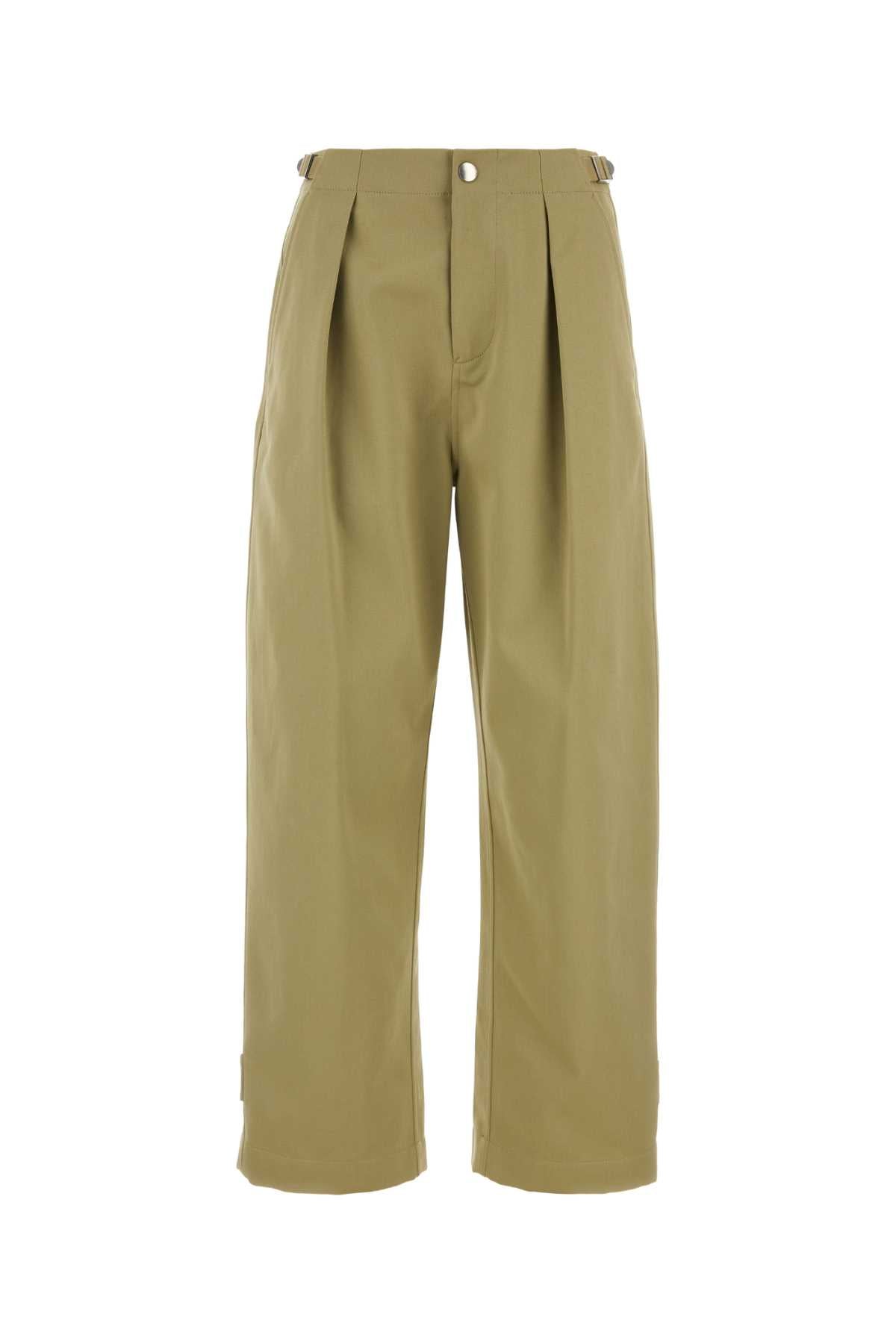 BURBERRY Military Green Cotton Pants for Women