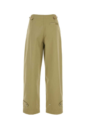 BURBERRY Military Green Cotton Pants for Women